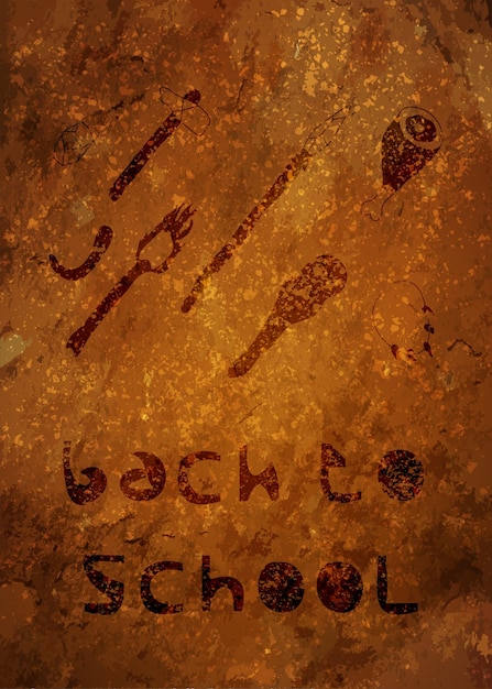 Back to school stone age background