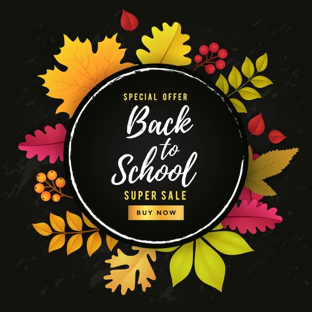 Back to school super sale poster design