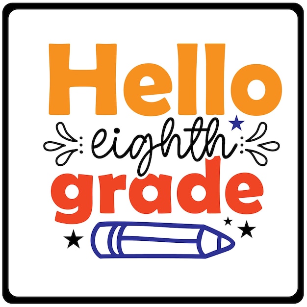 Vector back to school svg design