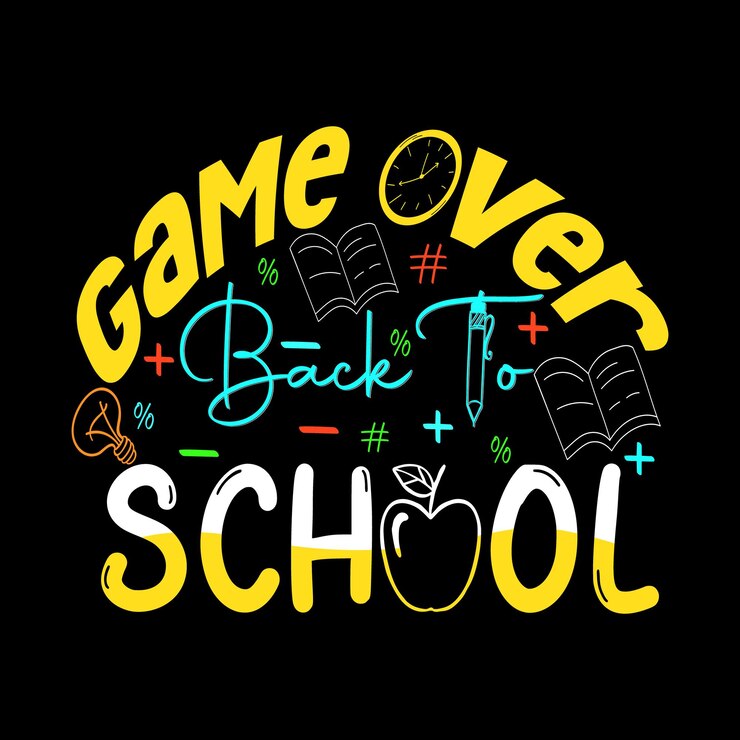 Back-to-school t-shirt design, Back-to-school typography, Vector illustration.