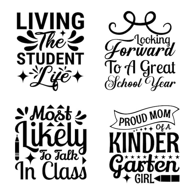 Vector back to school t-shirt design bundle