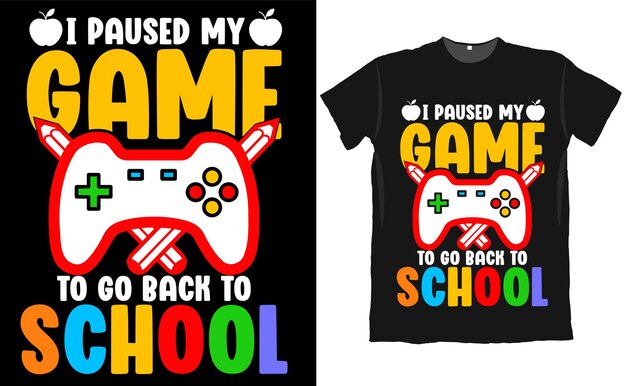 Back to School T Shirt Design for Students