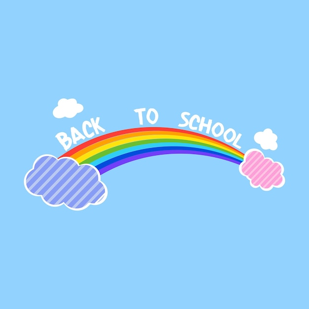 back to school t shirt design with rainbow