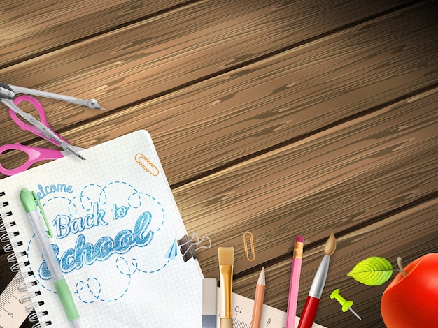 Vector back to school template concept.