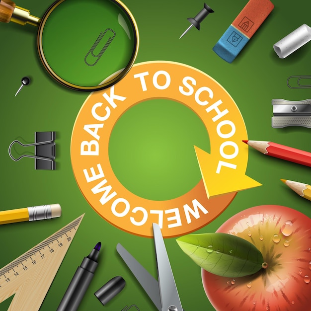 back to school template vector image