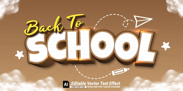 Back to school text effect 2