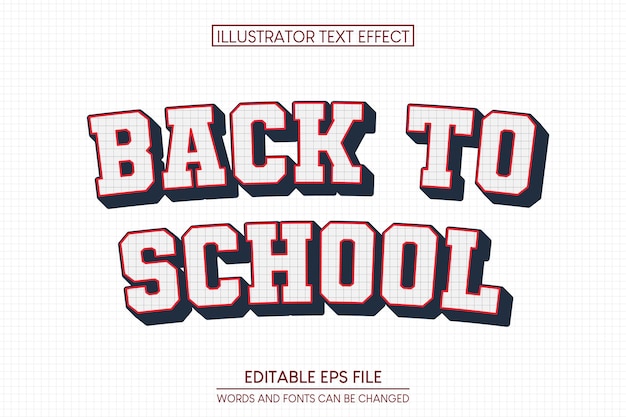 back to school text effect editable text effect