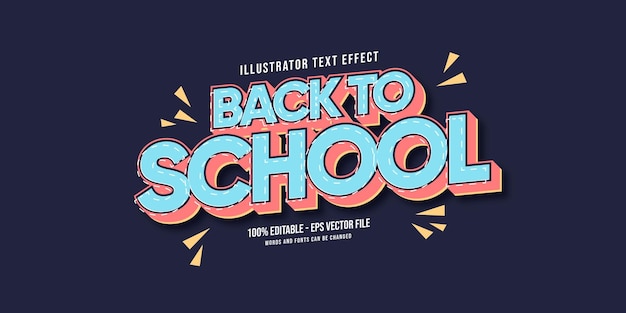 Back to School of text effect