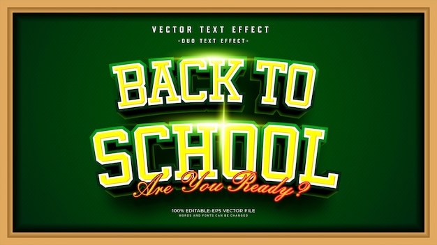 Back to school of text effect