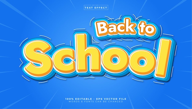 Back to school text effect