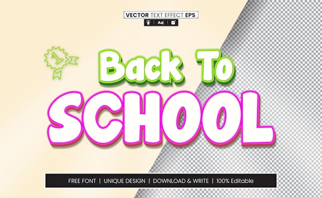 Back To School Text Effect