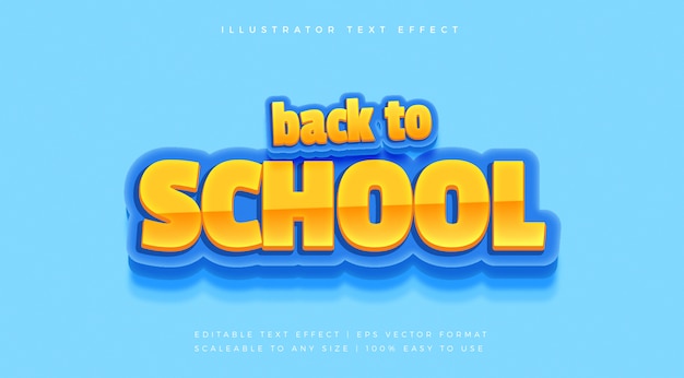 Back To School Text Style Font Effect