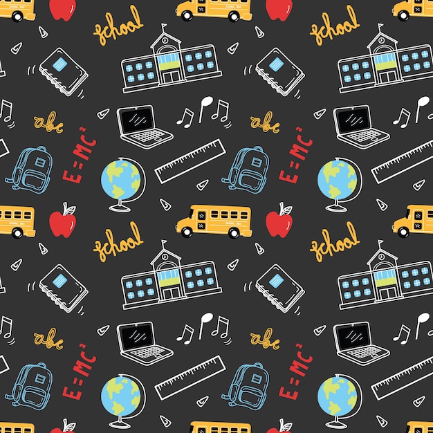 Back to school theme doodle background