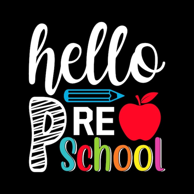 Back to school tshirt design graphic template