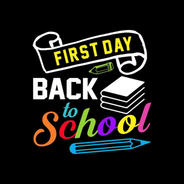 Back to school tshirt design graphic template