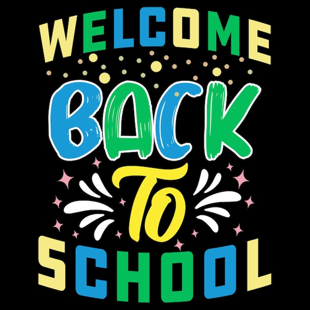 Back to school typography tshirt design artwork illustration graphic element