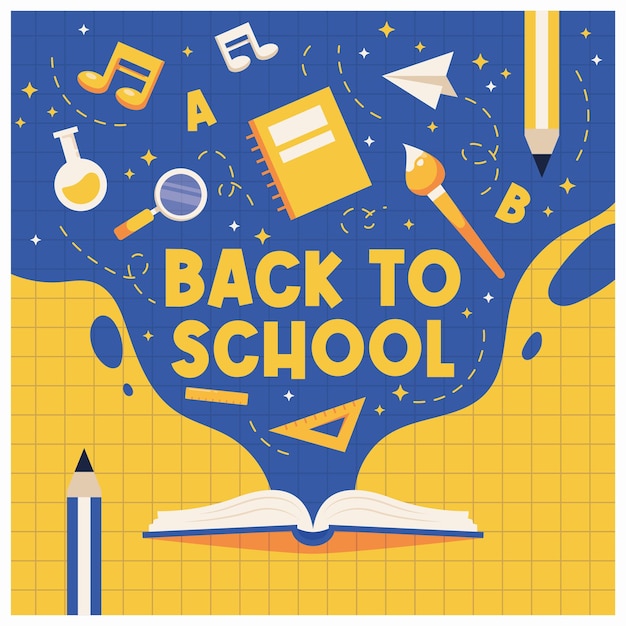 Back to school vector background