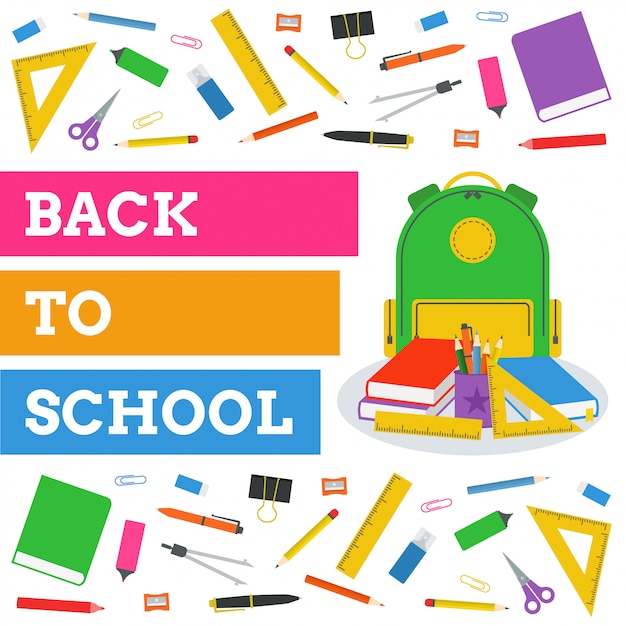 Back to school vector design illustration