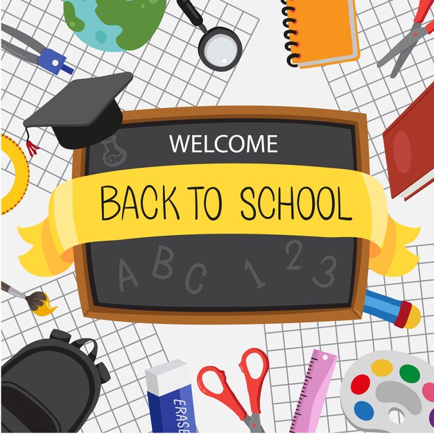 Vector back to school vector design