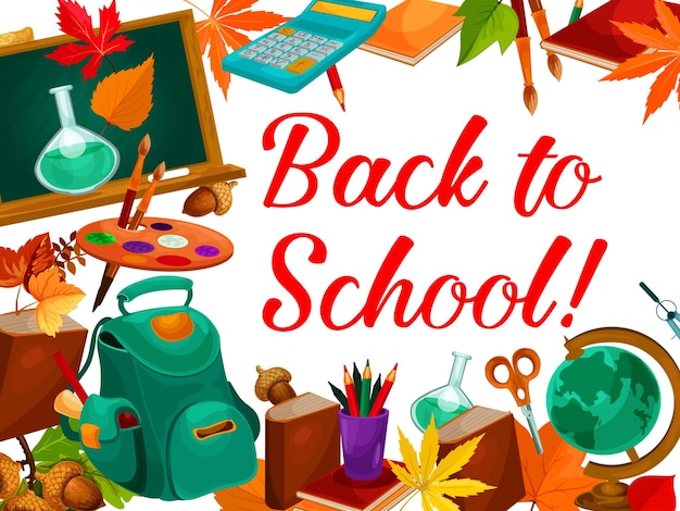 Vector back to school vector education season poster