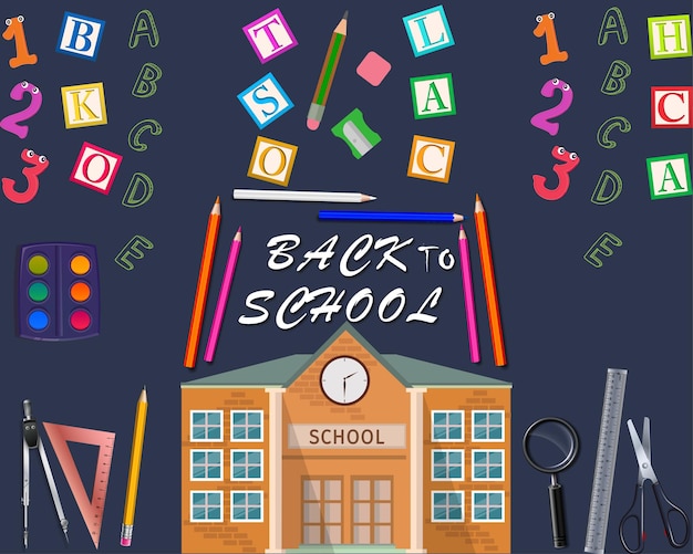 Vector back to school vector illustration design for social media poster and design