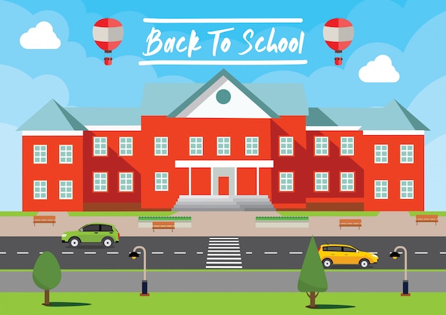 Back to school vector. lettering poster, banner, illustration background