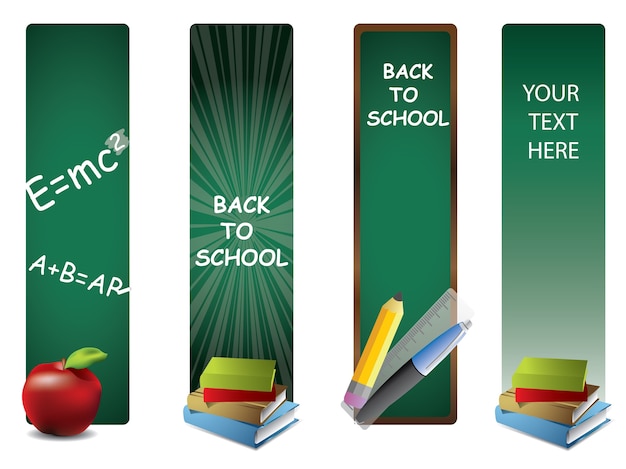 Back to school vertical banners