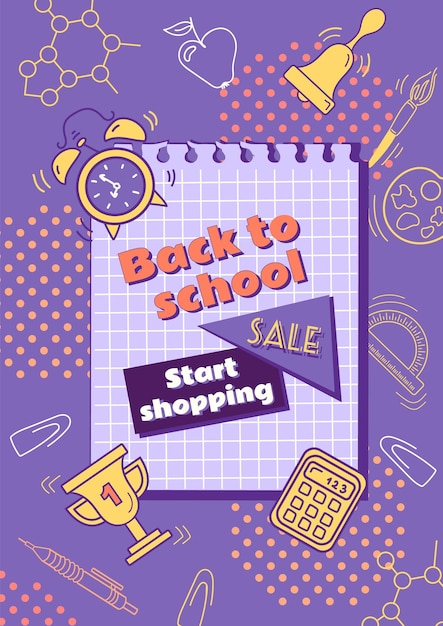 Back to school vintage banner