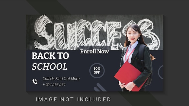 Back to school web banner template design