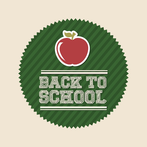 Vector back to school over white background vector illustration