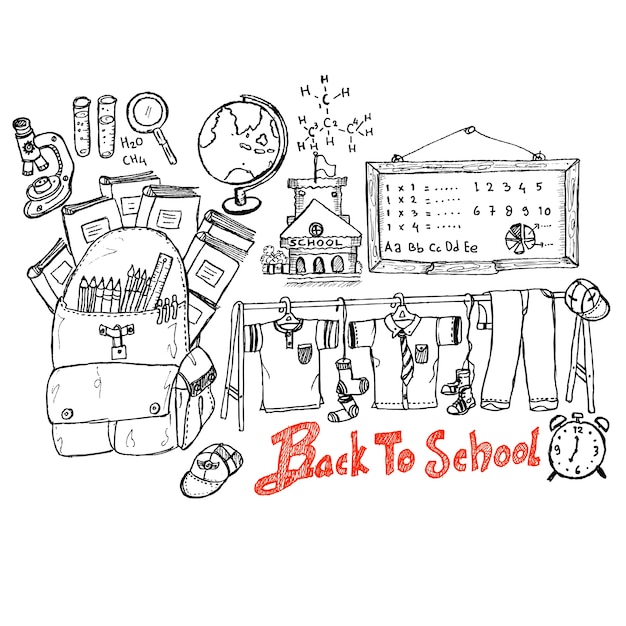 Vector back to school