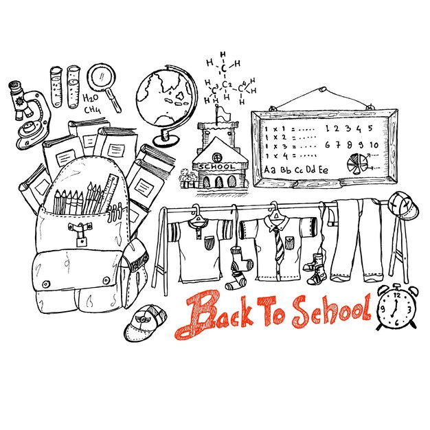 Vector back to school