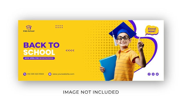 Vector back to social media post and web banner template