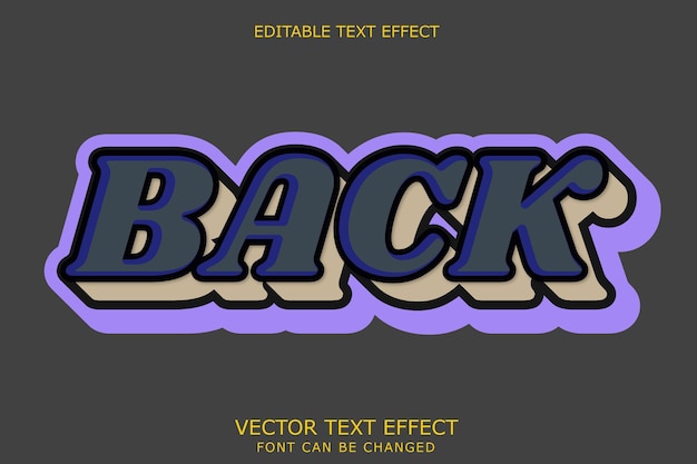 back text effect