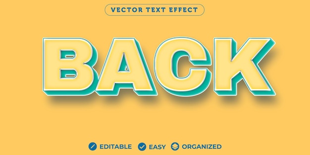 バックテキスト効果 完全に編集可能なフォントテキスト効果