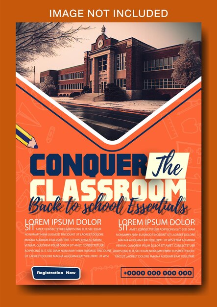 Vector back to school flyer sjabloon