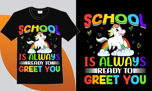 BACK-TO-SCHOOL T-SHIRT DESIGN, KLEUREN T-SHIRT