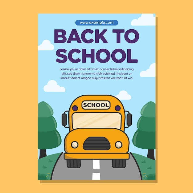 Back to school verkoop poster set Back to school sjabloon promo met student benodigdheden illustratie