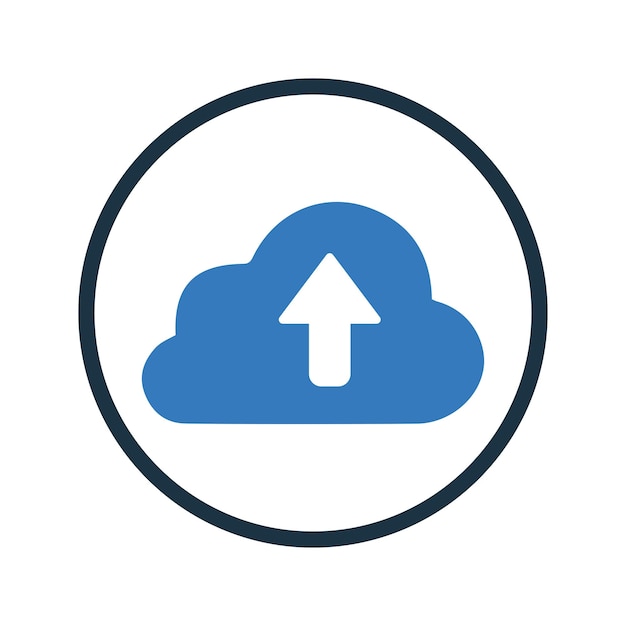 Back-up cloud upload icoon Eenvoudige vector illustratie