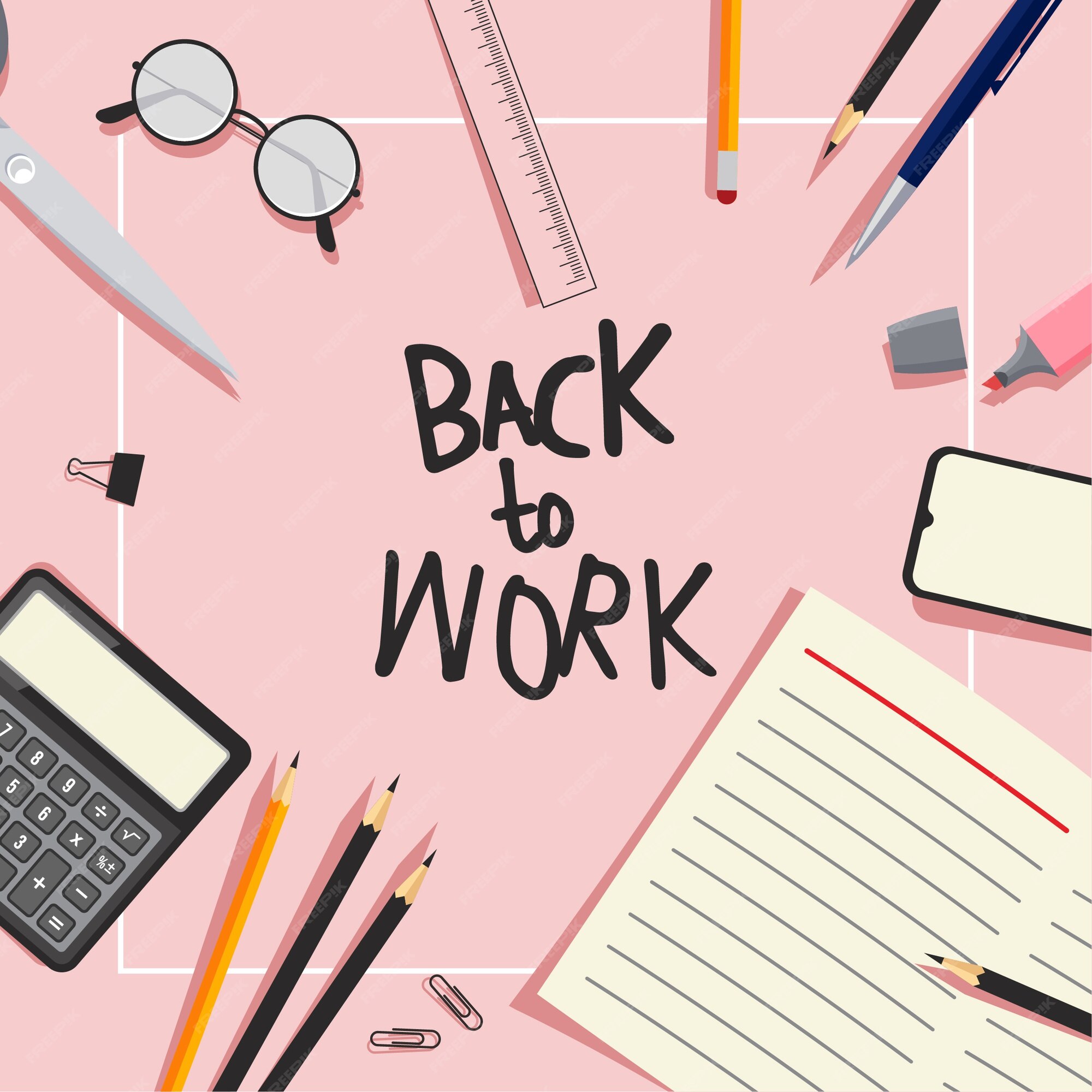 Premium Vector | Back to work background