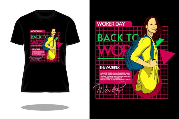 Vector back to work street wear t shirt design