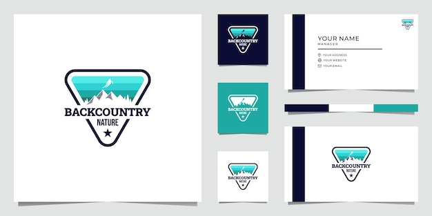 Backcountry montagna logo design