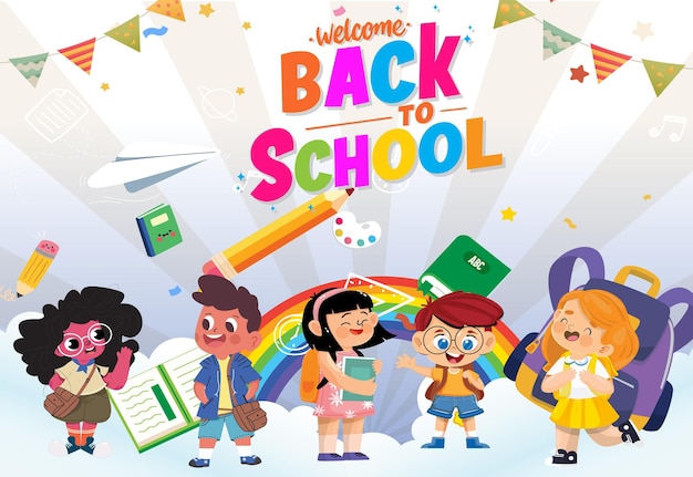 Vector backdrop_back_to_school_design_free