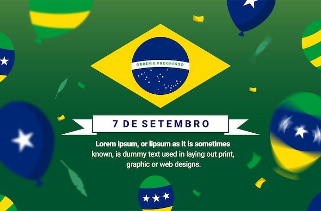 Vettore sfondo per la tappa brasiliana del 7 settembre
