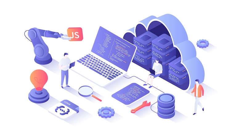 Vector 백엔드 개발 코딩 소프트웨어 엔지니어링 프로그래밍 언어 서버 랙