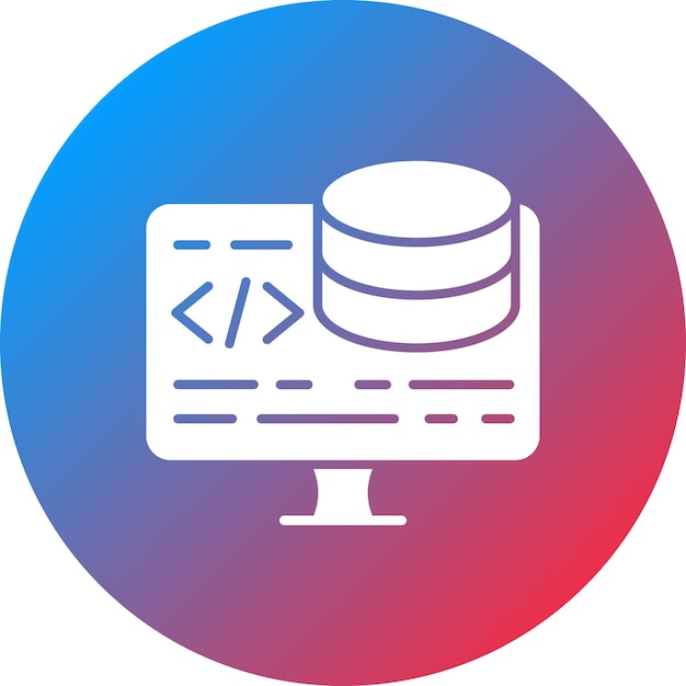 백엔드 개발 아이콘 터 이미지는 컴퓨터 프로그래밍에 사용할 수 있습니다.