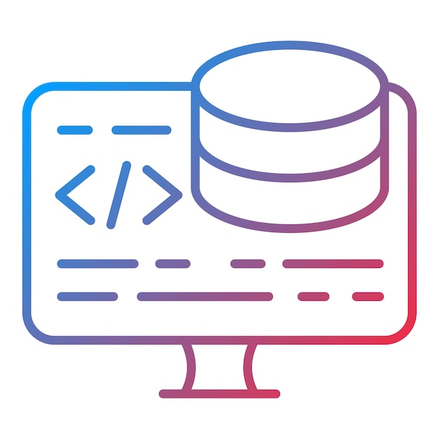 backend development icon vector image can be used for computer programming