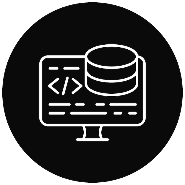 backend development icon vector image can be used for computer programming