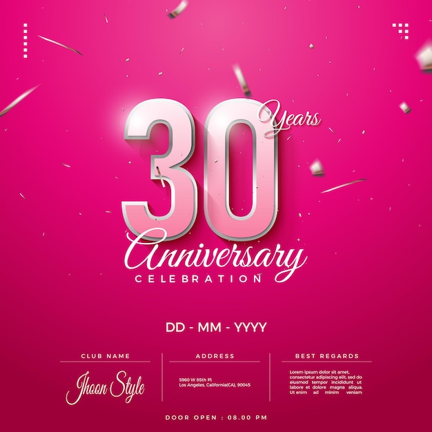 Background 30th anniversary celebration invitation