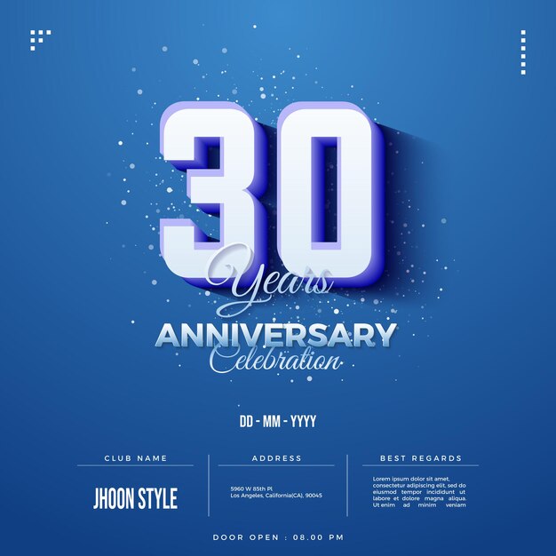 Background 30th anniversary celebration invitation